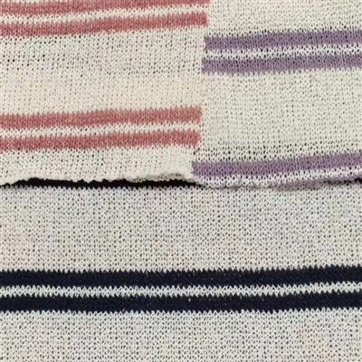 Ffabrig streipiog wedi'i wau â chotwm polyester